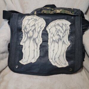 AMC TWD The Walking Dead Daryl Dixon Wings Messenger Laptop Bag Satchel -Gray